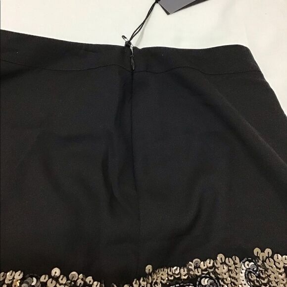 NBD Black Micro Mini Skirt Sequin Embellishments Size XS New Without Tag - Picture 4 of 10